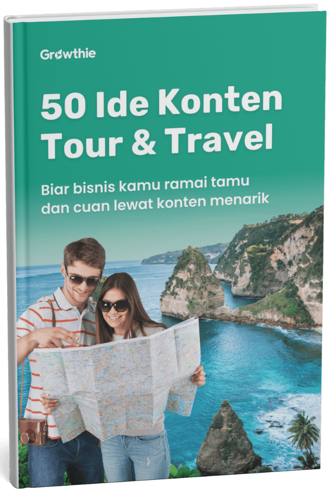 Mockup E-Book 50 Ide Konten Tour & Travel